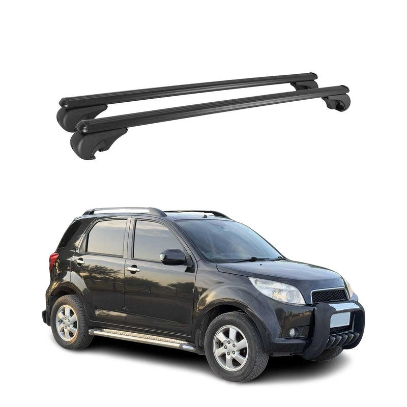 Barres de toit Transversales pour Daihatsu Terios 2006-2013 Aluminium Noir