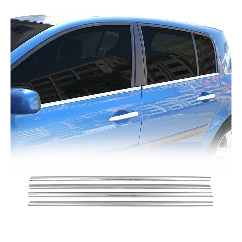 Garniture De Fenétre pour Renault Megane II 2002-2009 en acier inox chrome