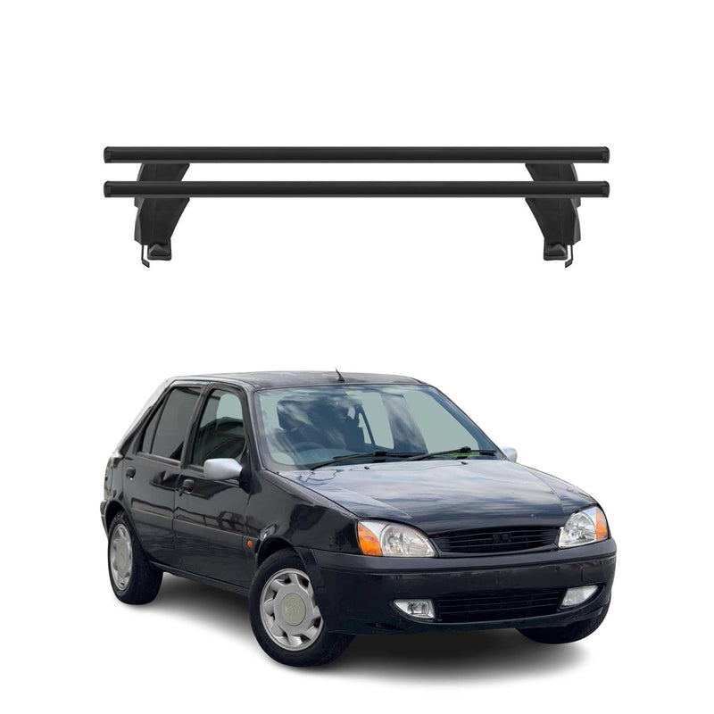 Menabo Barres de toit Transversales pour Ford Fiesta IV 1996-2002 Alu Noir ABE