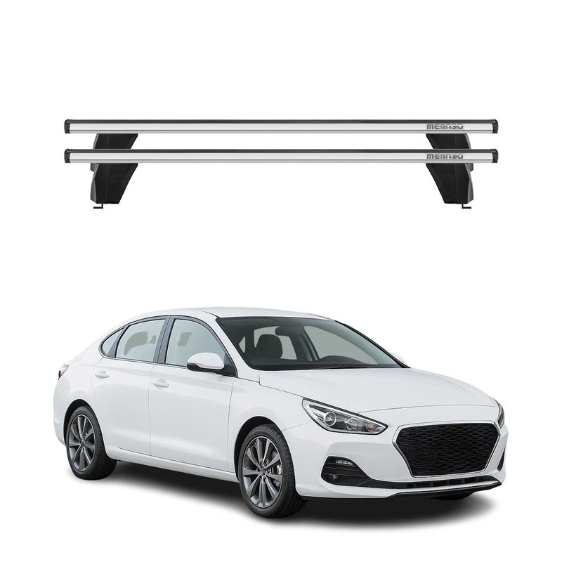 Barres de toit Transversales pour Hyundai i30 Fastback 2016-2025 Alu Gris 2x
