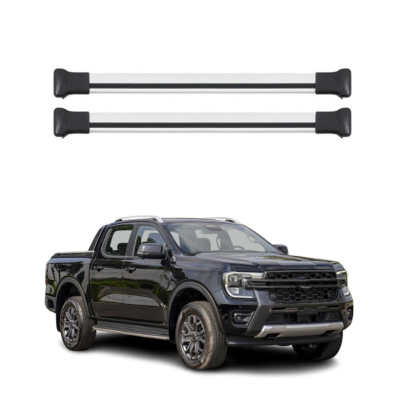 Barres De Toit Transversales pour Ford Ranger 2022-2025 Alu Gris 2x