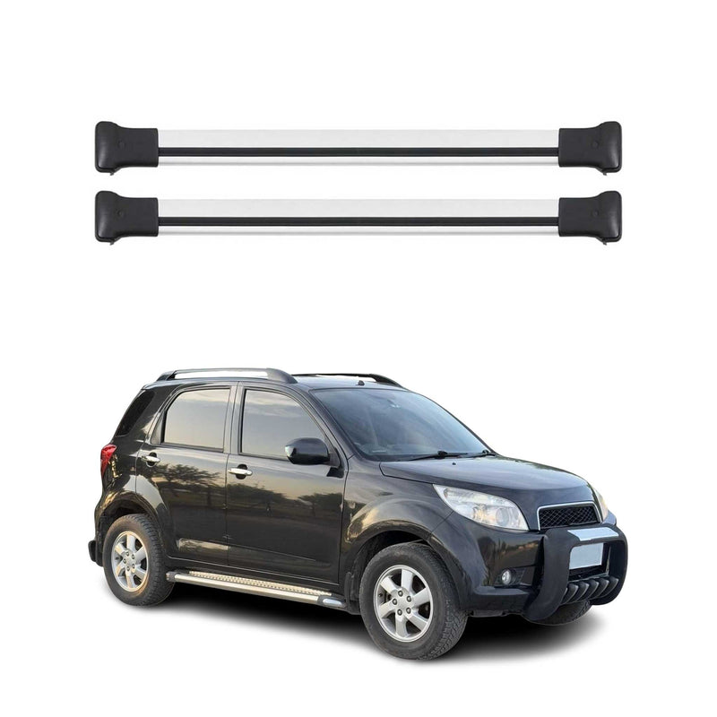 Barres de toit transversales pour Daihatsu Terios 2006-2017 Aluminium Gris