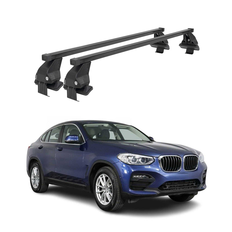 Barres de toit transversales Menabo pour BMW X4 G02 2018-2024 Noir