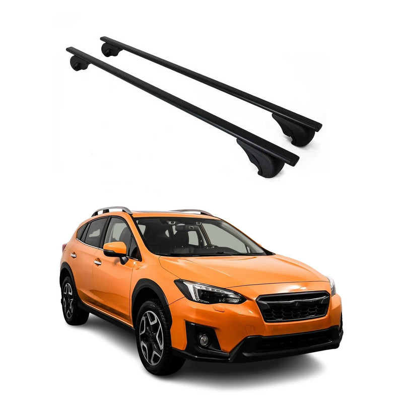 Barres de toit Transversales pour Subaru XV 2011-2017 Fer Noir