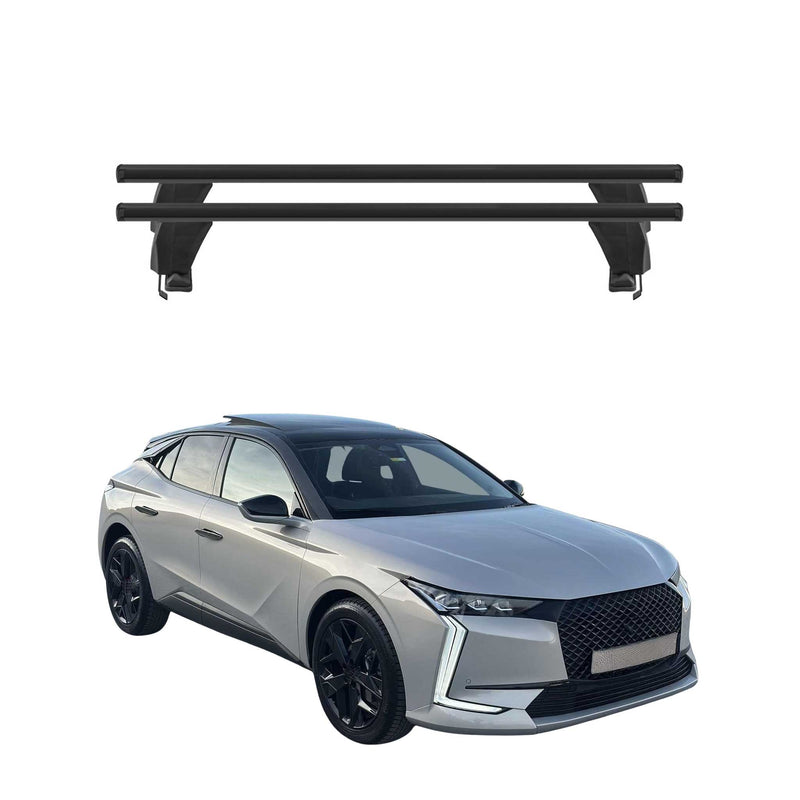 Menabo Barres de toit transversales pour DS DS4 II 2021-2025 Alu Noir 2x