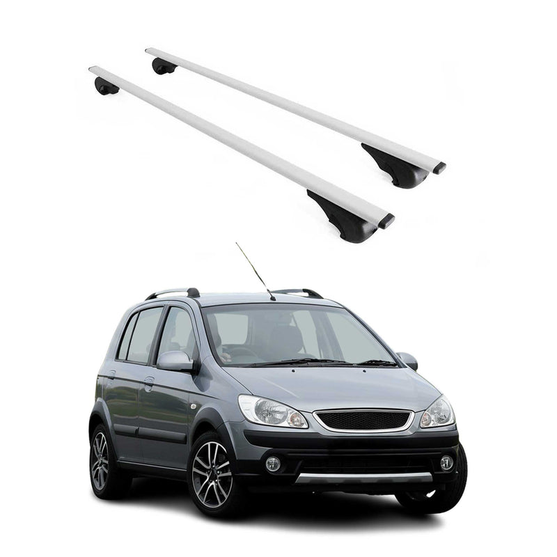 Barres de toit Transversales pour Hyundai Getz 2002-2009 Fer Argent