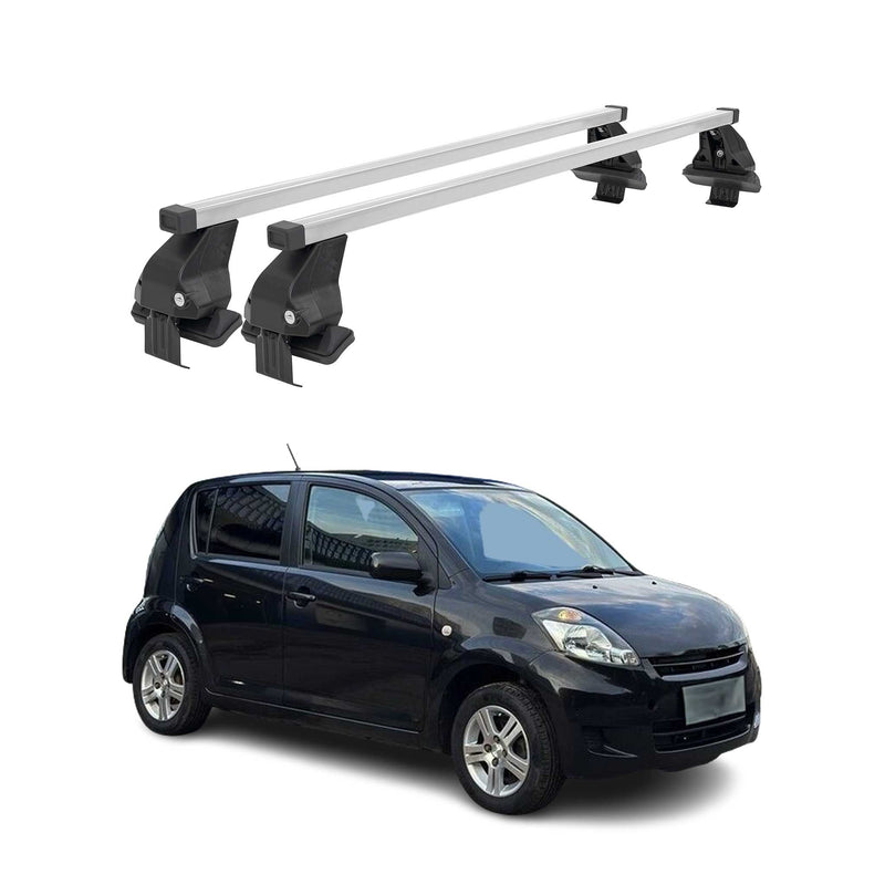 Barres de toit transversales pour Daihatsu Sirion M300 2004-2011 Acier Gris