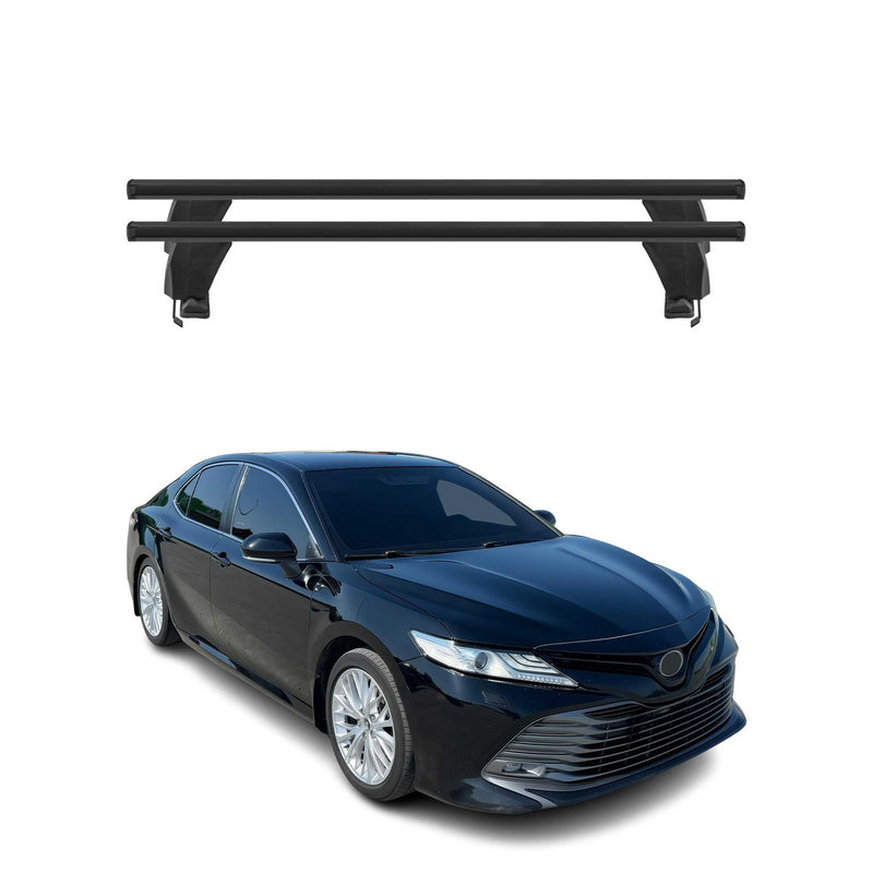 Menabo Barres de toit Transversales pour Toyota Camry XV70 2017-2025 Alu Noir