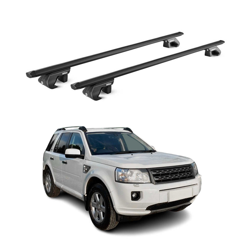 Barres de toit transversales ABE pour Land Rover Freelander II 2006-2016 Noir 2x