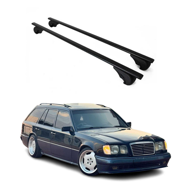 Barres de toit Transversales pour Mercedes Classe E S124 1985-1995 Fer Noir
