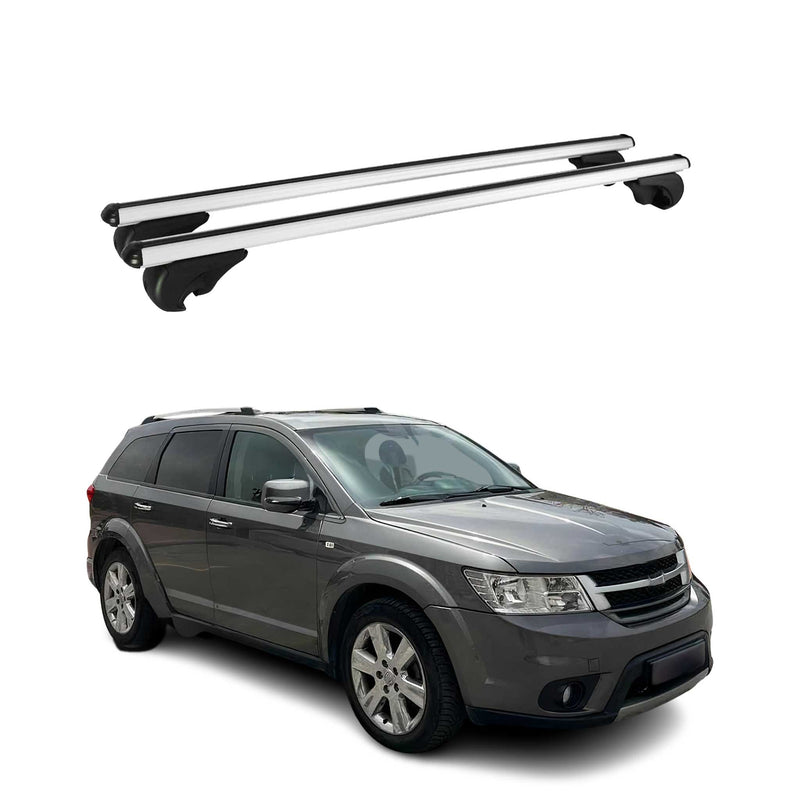 Barres de toit Transversales pour Fiat Freemont 2011-2024 Aluminium Argent