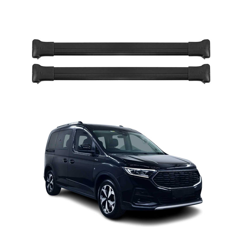 Barres de toit transversales pour Ford Tourneo Connect 2021-2025 Alu Noir