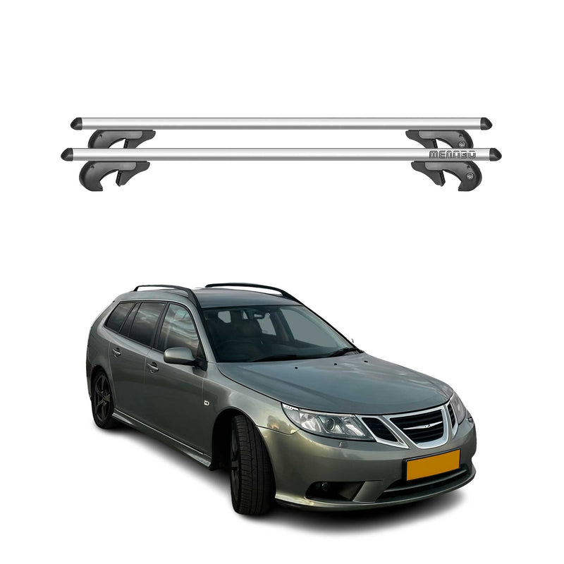 Barres de toit pour Saab 9-3 Sporthatch 2002-2013 90kg Aluminium Gris 2x