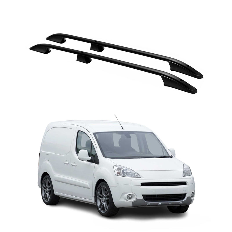 Barres de toit longitudinales pour Citroen Berlingo 2008-2018 L1 Aluminium Noir