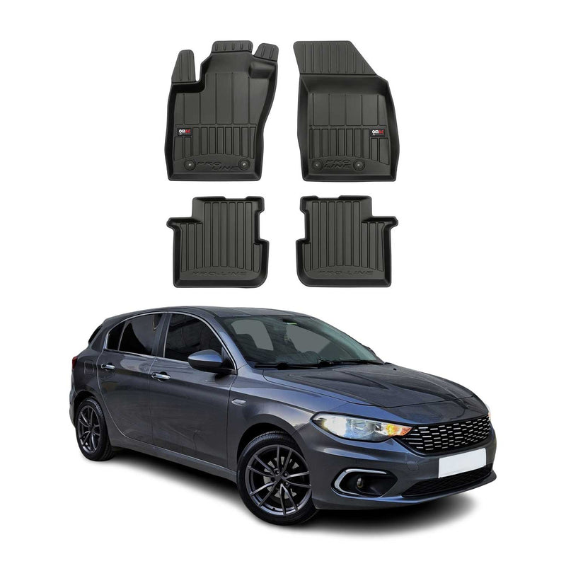 Tapis de Sol pour Fiat Tipo 2015-2025 Caoutchouc TPE Noir