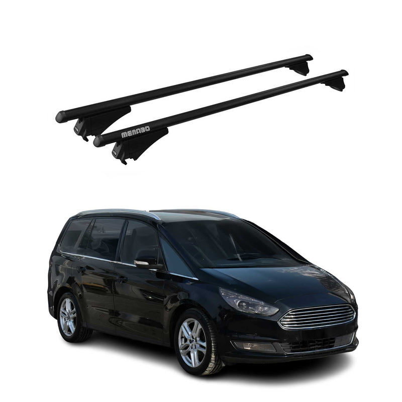 Tiger Barres de toit transversales pour Ford Galaxy III 2015-2019 Noir