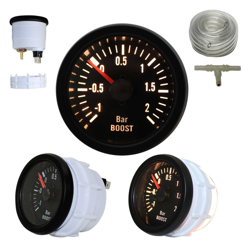 Manomètre YoungTimer pression de turbo boost noir Ø52mm Universelle Noir 1x