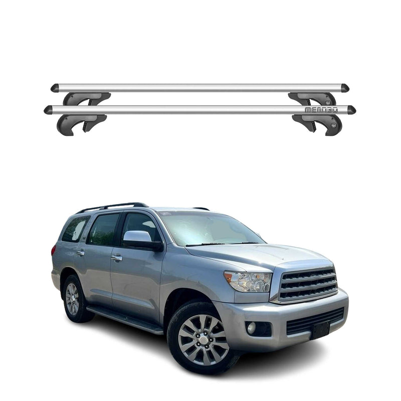 Barres de toit transversales pour Toyota Sequoia XK60 2007-09 90kg Alu Gris