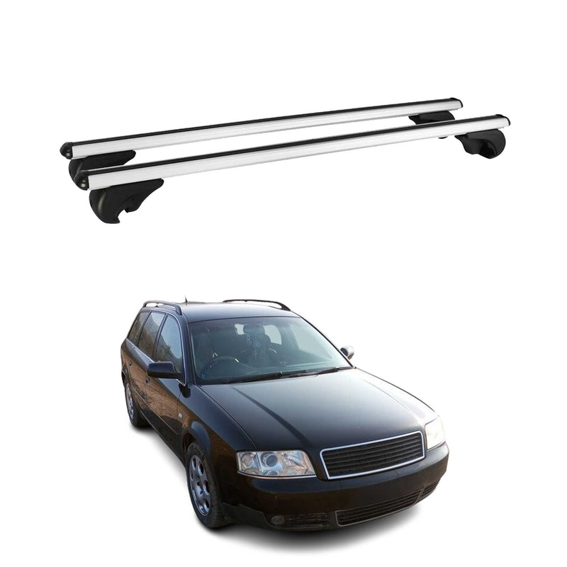 Barres de toit transversales pour Audi A6 C4 4A C5 4B Break Allroad 94-05 Argent