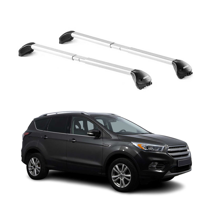 Barres de toit transversales pour Ford Kuga 2013-2020 5P Gris Argenté 2x ABE