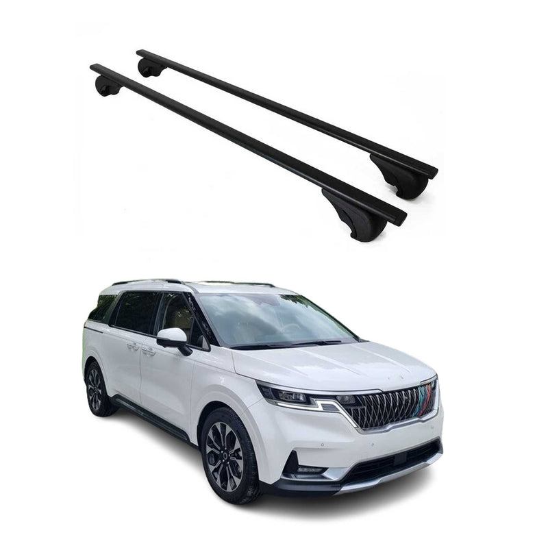 Barres de toit Transversales pour Kia Carnival 2020-2021 Fer Noir