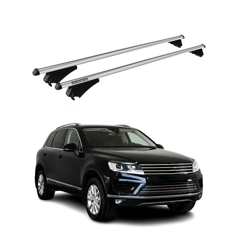 Tiger Barres de toit transversales pour VW Touareg II 7P 2014-2018 Gris