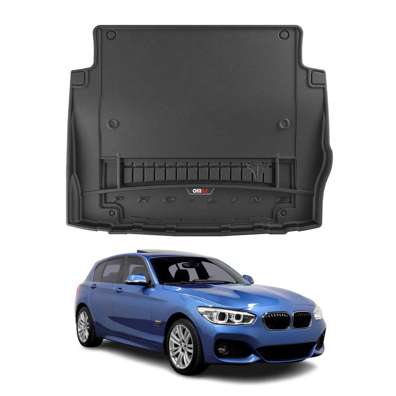 OMAC Tapis de coffre caoutchouc pour BMW Série 1 F20 5 portes 2011-2019 TPE Noir