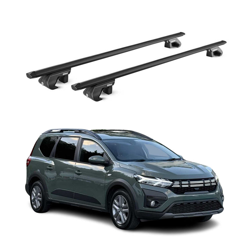Barres de toit transversales pour Dacia Jogger 2022-2025 Alu Noir 2 pièces ABE