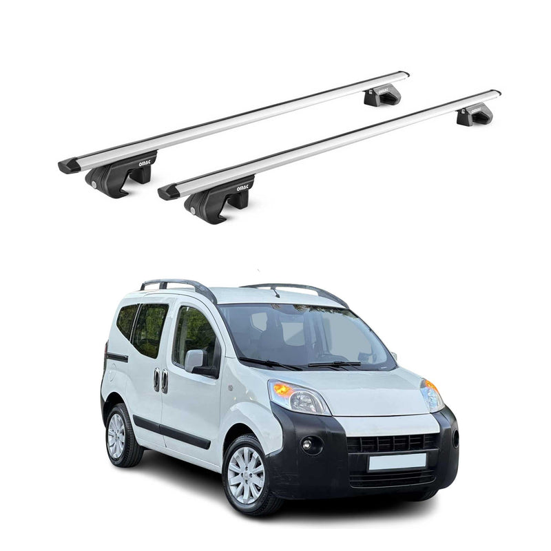 Barres de toit transversales ABE pour Citroen Nemo 2008-2013 3-5 P Alu Gris 2x