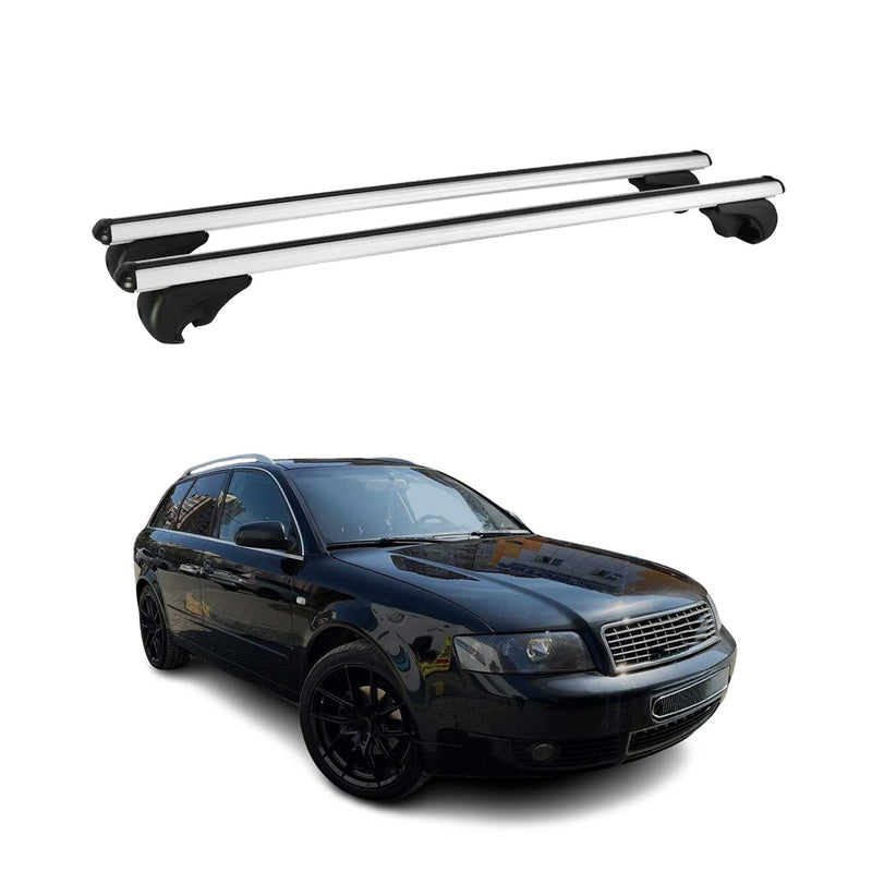 Barres de toit transversales pour Audi A4 Avant B6 2001-2004 Alu Gris 2x