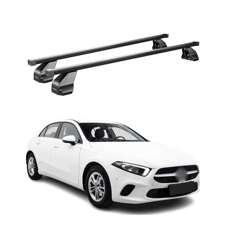 Barres Transversales Menabo pour Mercedes Classe A W177 2018-2025 Noir