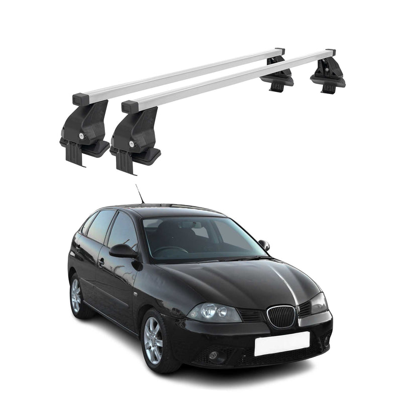 Barres de toit transversales pour Seat Ibiza III 2002-2009 Acier Gris