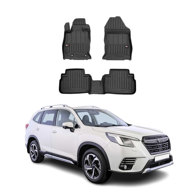 OMAC Tapis de sol en caoutchouc pour Subaru Forester 2019-2024 Noir Premium