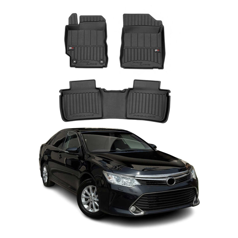 OMAC Tapis de sol en caoutchouc pour Toyota Camry Berline 2012-2018 Noir Premium