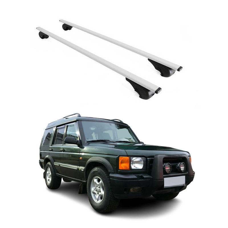 Barres de toit Transversales pour Land Rover Discovery 1998-2004 Fer Argent
