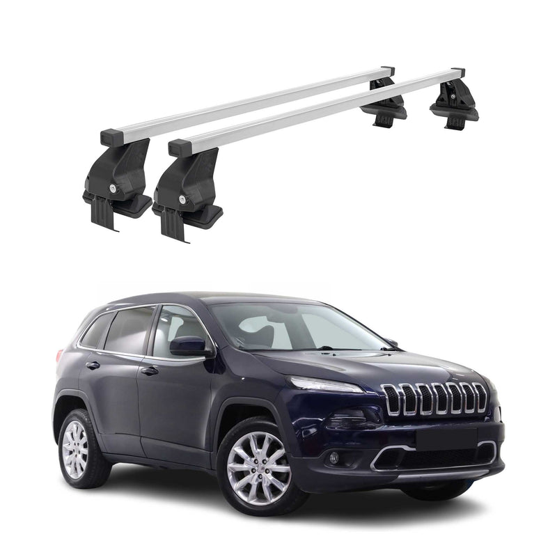 Barres de toit transversales pour Jeep Cherokee 2014-2018 Acier Gris