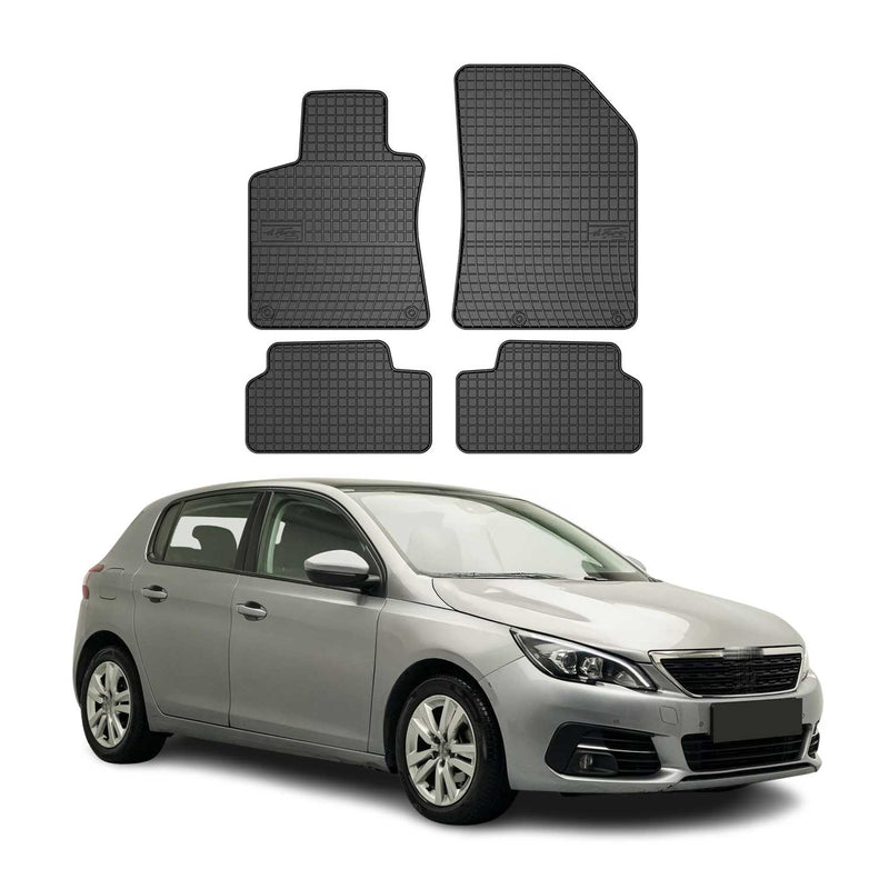 Tapis de Sol pour Peugeot 308 2013-2021 Caoutchouc Noir