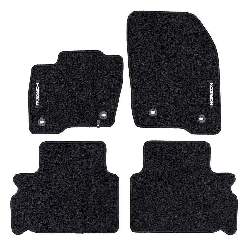 Tapis de sol pour Ford Galaxy II 2006-2015 / S-Max I 2006-2014 Velours Noir 4Pcs