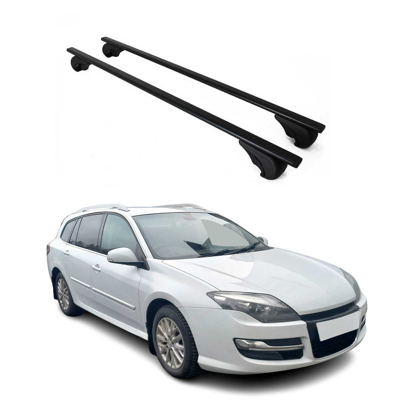 Barres de toit Transversales pour Renault Laguna 2001-2007 Fer Noir