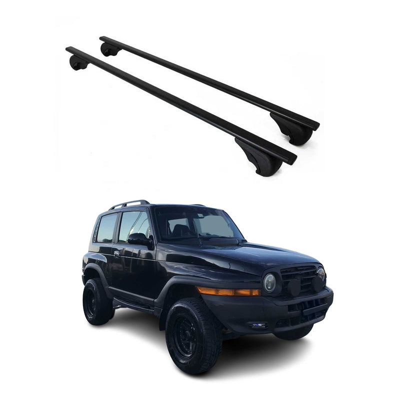 Barres de toit Transversales pour Ssangyong Korando 1996-2006 Fer Noir