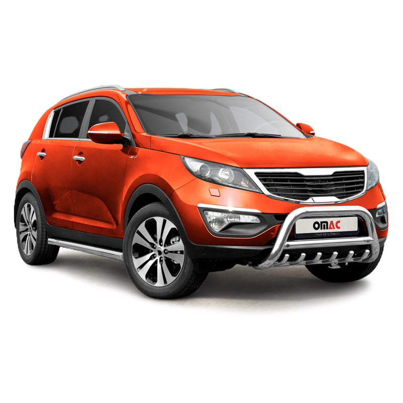 Pare-Buffle Avant Pour Kia Sportage 2010-2014 en Acier Inox Argent