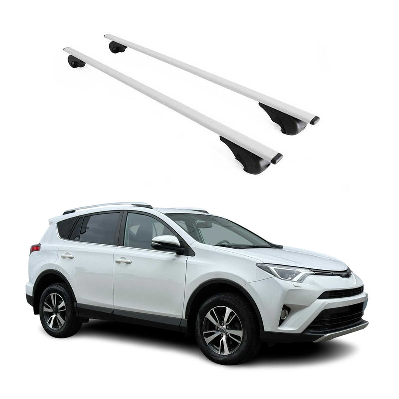 Barres de toit Transversales pour Toyota RAV4 2013-2018 Fer Argent