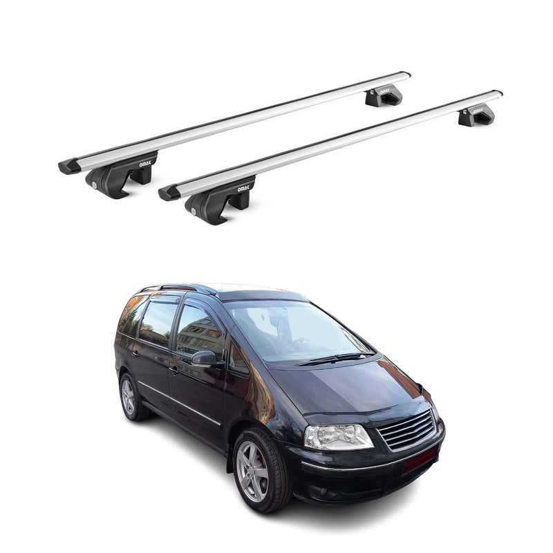 Barres de toit transversales ABE pour VW Sharan 7M 7N 1995-2020 5 P Alu Gris 2x