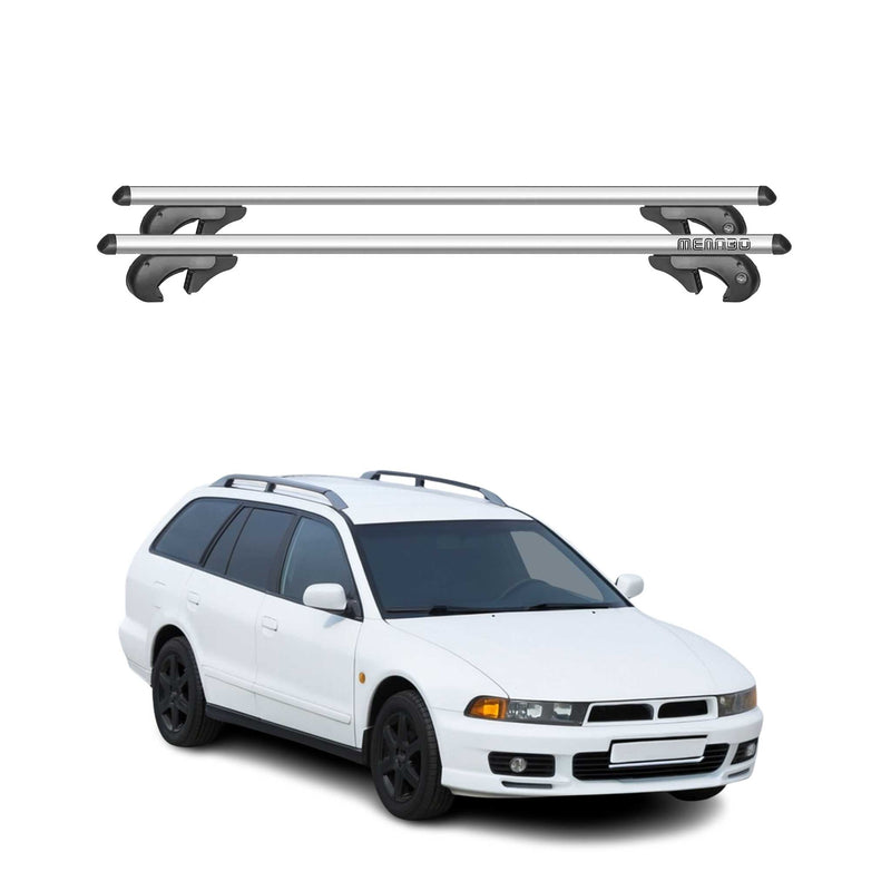 Barres de toit pour Mitsubishi Galant Kombi 1996-2003 90kg Alu Gris 2x