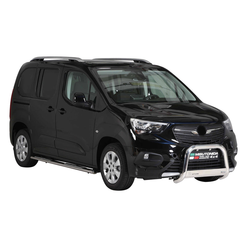 Marchepieds Latéraux pour Opel Combo 2018-2025 L1 Acier Inoxydable Argent