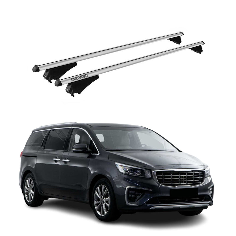 Tiger Barres de toit transversales pour Kia Carnival III 2014-2021 Gris