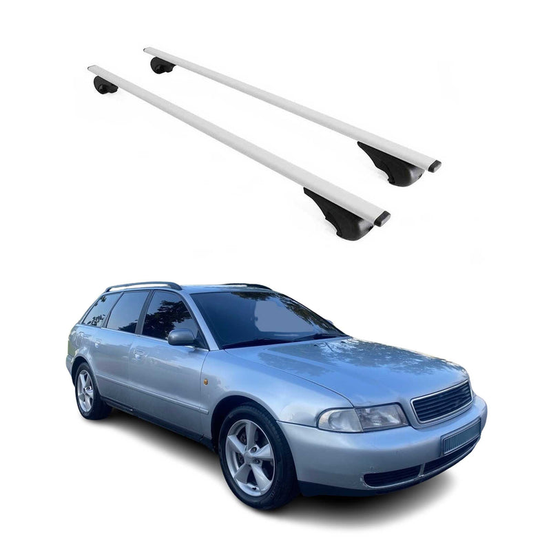 Barres de toit transversales pour Audi A4 B5 Break 1994-2001 Fer Argent