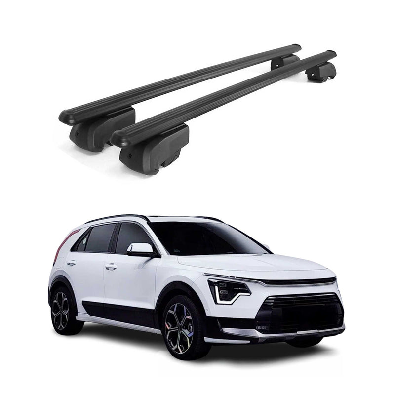 Barres de toit Transversales pour Kia Niro 2022-2025 ABE Aluminium Noir
