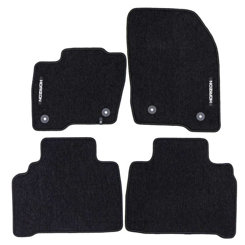 Tapis de sol pour Ford Galaxy III 2015-2023 / S-Max II 2014-23 Velours Noir 4Pcs
