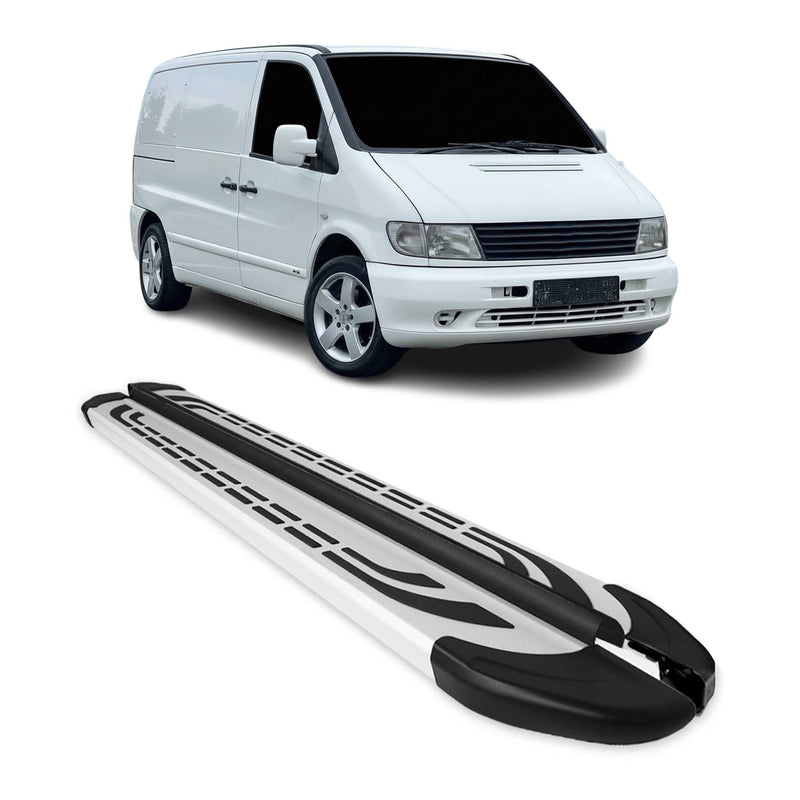 Marchepieds Latéraux pédale pour Mercedes Vito W638 1996-2003 L1/L2 Court Gris